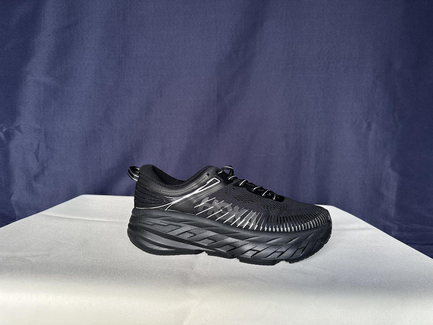 Size 9- Hoka Women Bondi 7 Black Black Running Shoes Sneakers