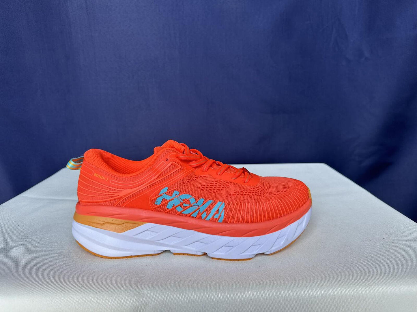 Size 9.5- Hoka Women Bondi 7 Camellia/Coastal Shade Sneakers
