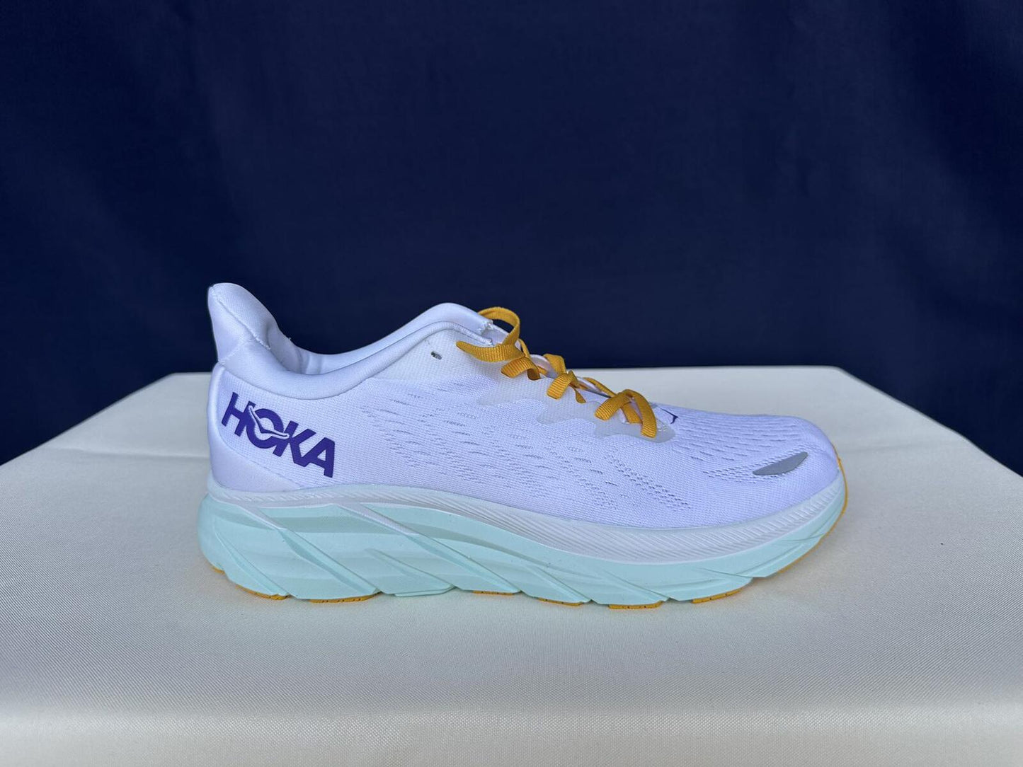 Size 10.5B- Hoka Women Clifton 8 Blanc De Blanc Women Sneakers Shoes
