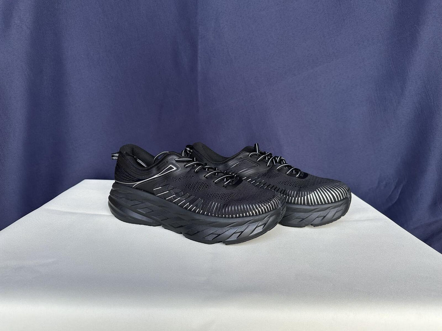 Size 11- Hoka Women Bondi 7 Black Black Running Shoes Sneakers