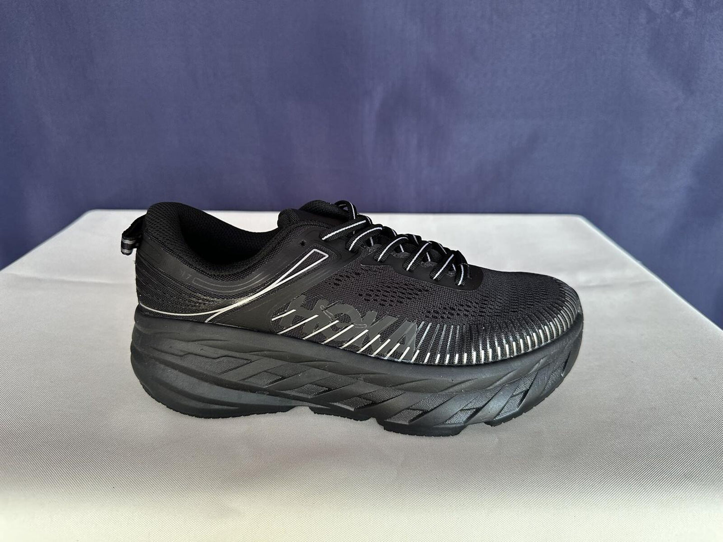 Size 8 - Hoka Women Bondi 7 Black Black Running Shoes Sneakers