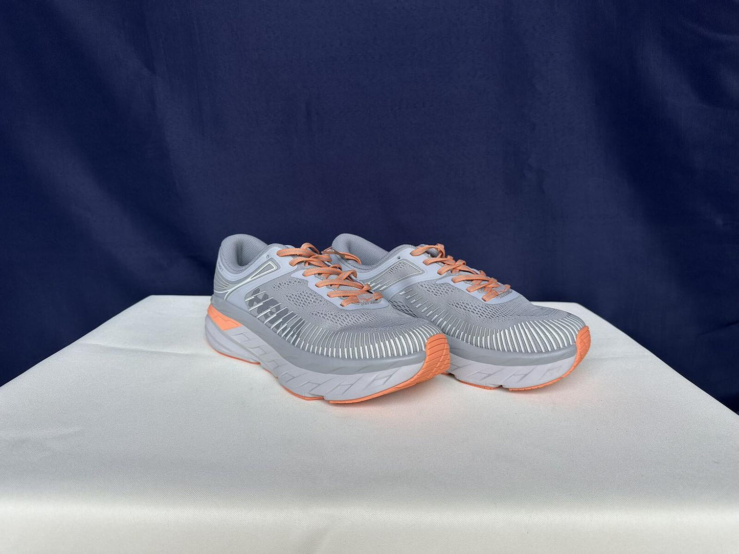 Size 10.5- Hoka Women Bondi 7 Harbor Mist Sharkskin Sneakers