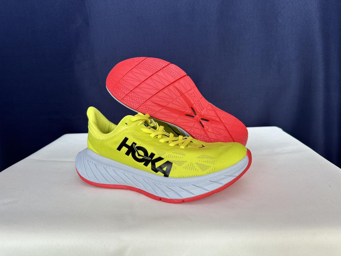 Size 8D -Hoka Men Carbon X 2 Evening Primrose Fiesta Sneakers