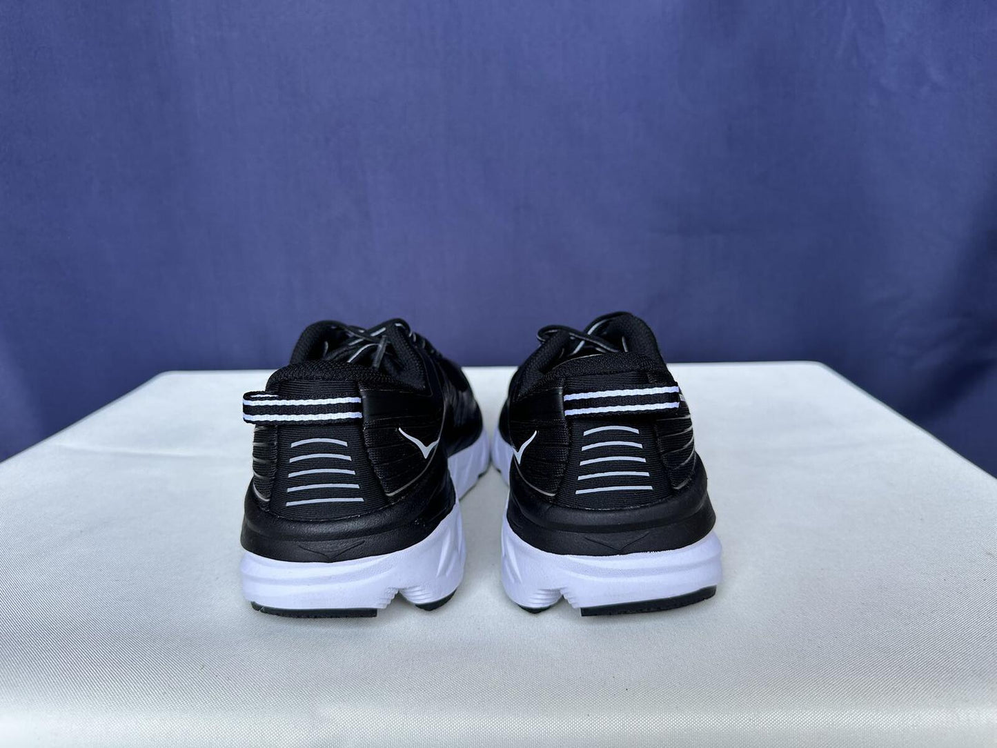 Size 7.5- Hoka Women Bondi 7 Black White Running Shoes Sneaker