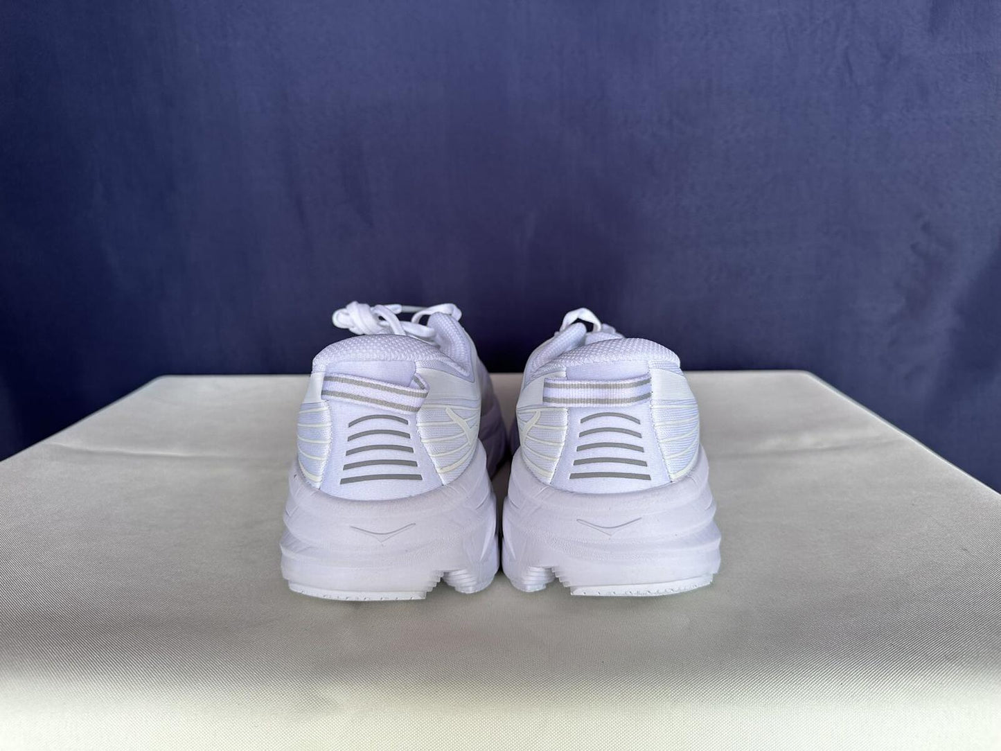 Size 9.5 - Hoka Women Bondi 7 White White Trainer Sneakers Shoes
