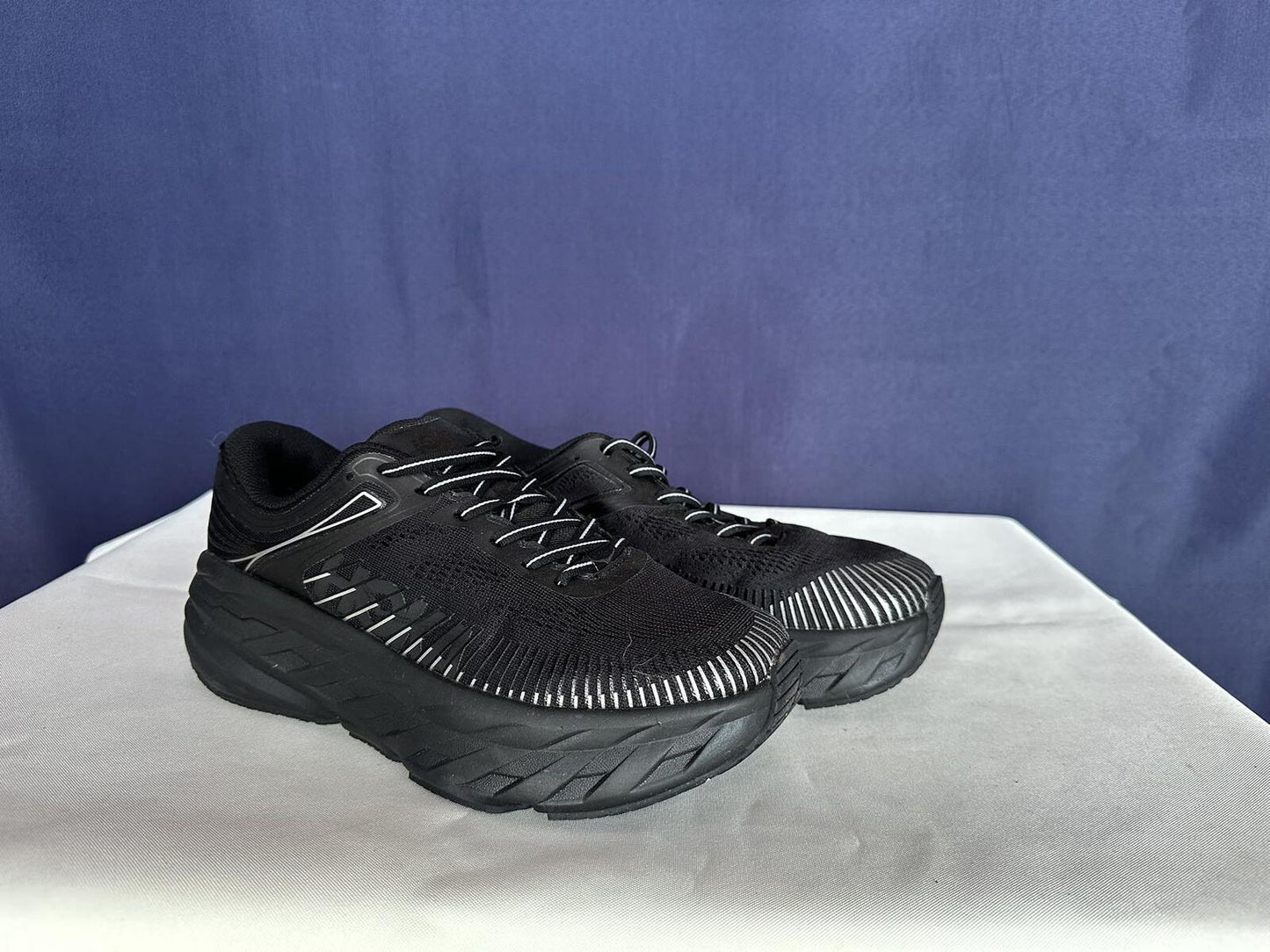 Size 8.5 - Hoka Men Bondi 7 Black Black Running Shoes Sneakers