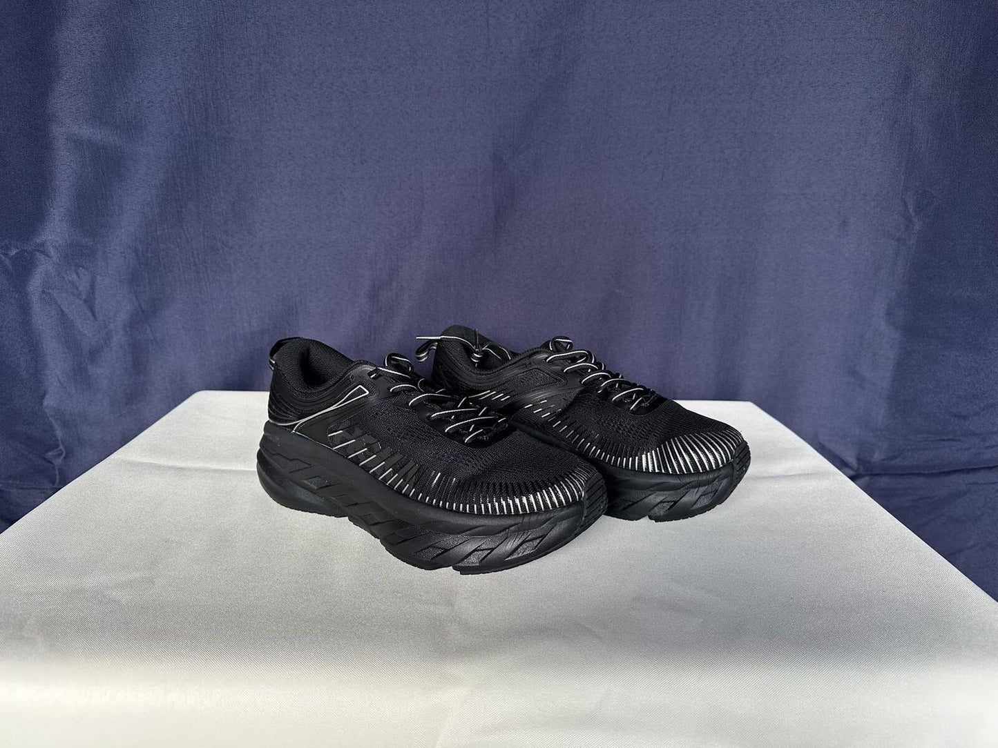 Size 9- Hoka Women Bondi 7 Black Black Running Shoes Sneakers
