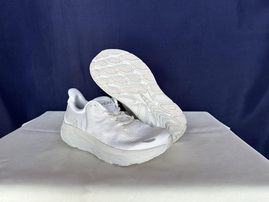 Size 10.5B - Hoka Women Clifton 8 White/White Run Sneakers Shoes