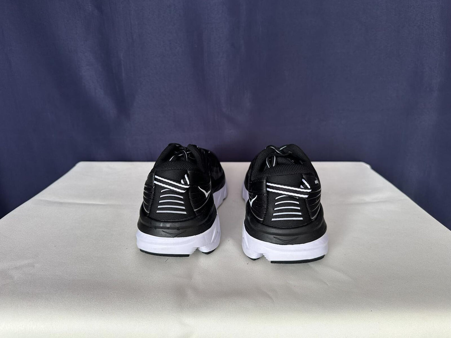Size 9.5- Hoka Women Bondi 7 Black White Running Shoes Sneaker
