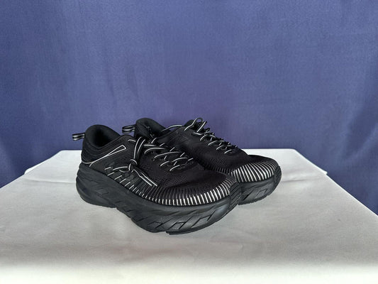 Size 10 - Hoka Women Bondi 7 Black Black Running Shoes Sneakers