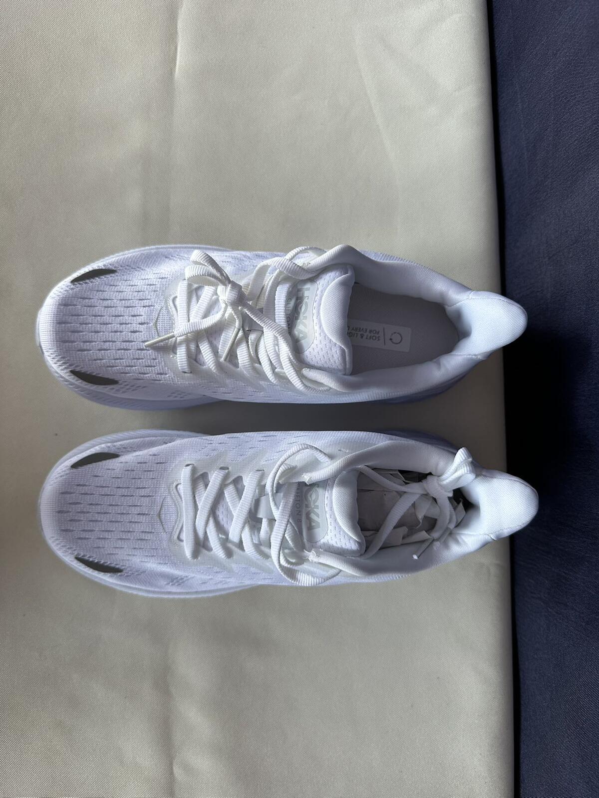 Size 6B - Hoka Women Clifton 8 White/White Run Sneakers Shoes