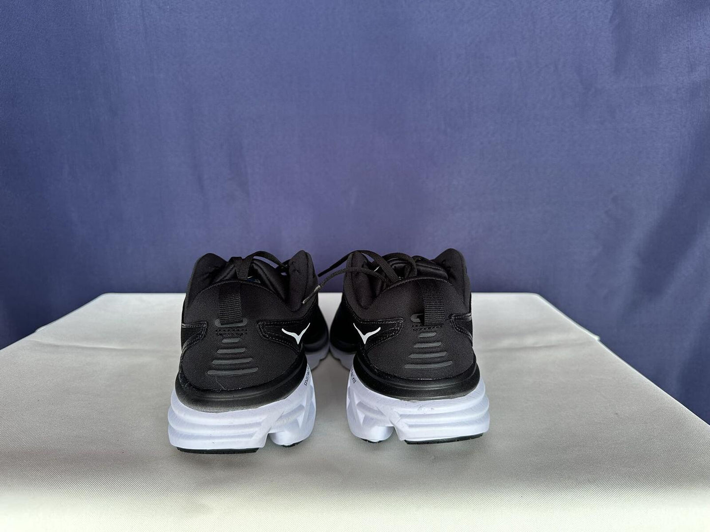 Size 10.5B - Hoka Women Bondi 8 Black/White Womens Sneakers Shoes