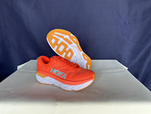 Size 7- Hoka Men Bondi 7 Camellia/Coastal Shade Sneakers