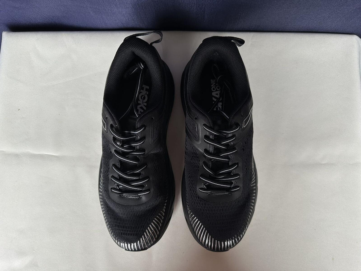 Size 10 - Hoka Women Bondi 7 Black Black Running Shoes Sneakers