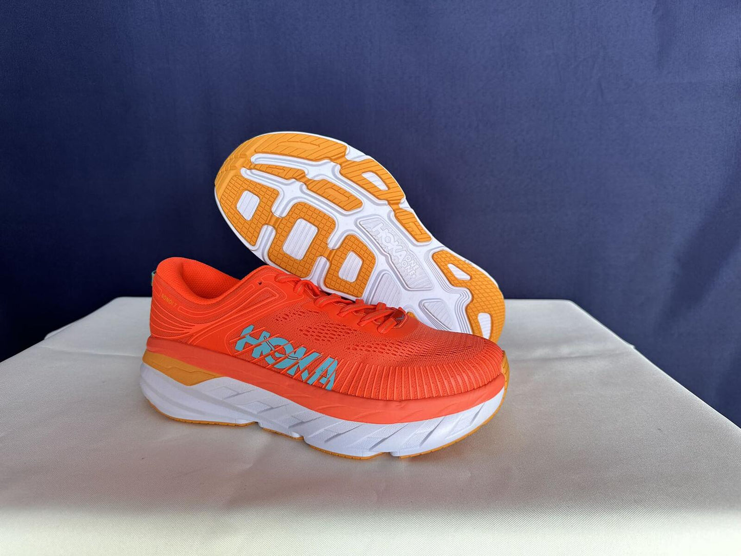 Size 9.5 - Hoka Women Bondi 7 Camellia/Coastal Shade Sneakers