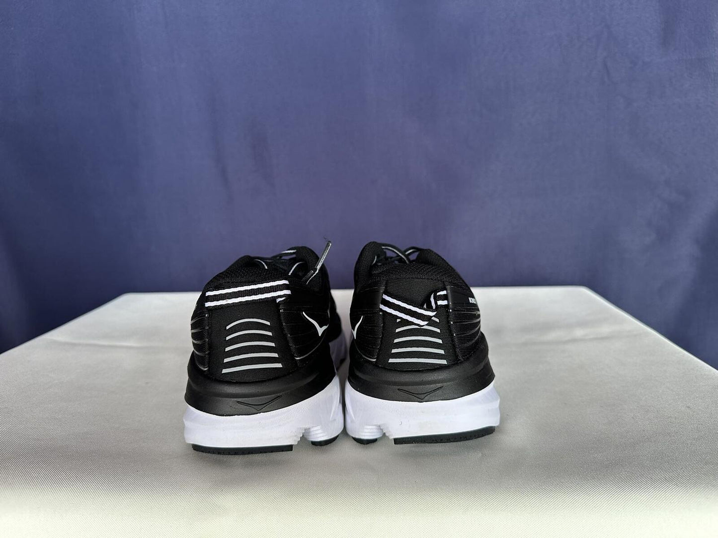 Size 8 - Hoka Women Bondi 7 Black White Running Shoes Sneaker