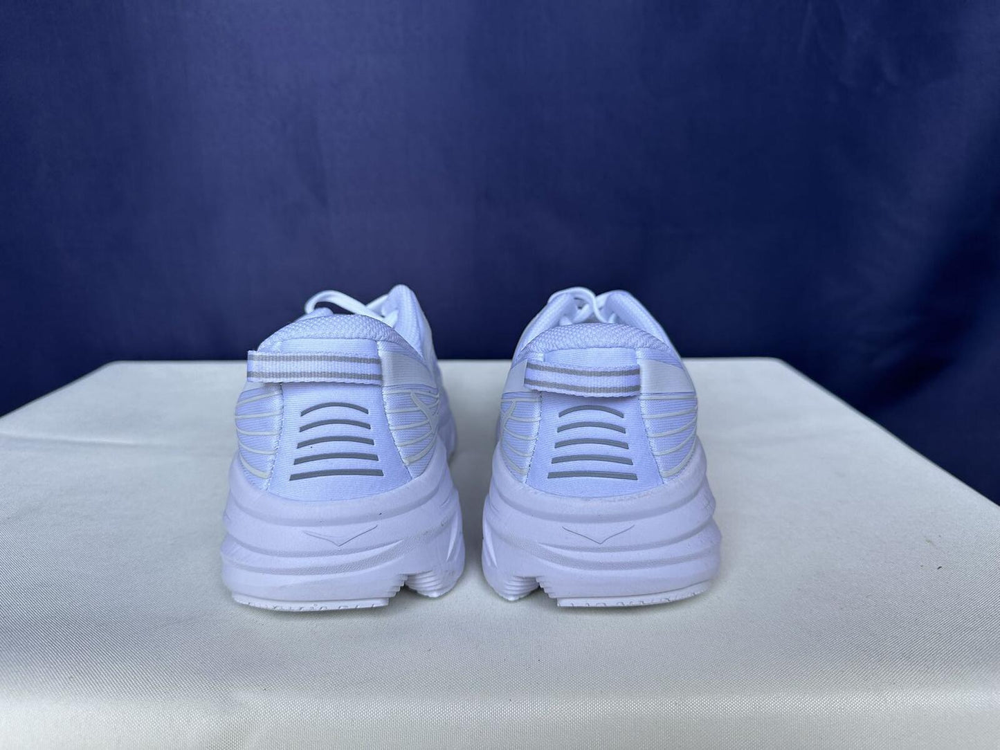 Size 9.5- Hoka Women Bondi 7 White White Trainer Sneakers Shoes