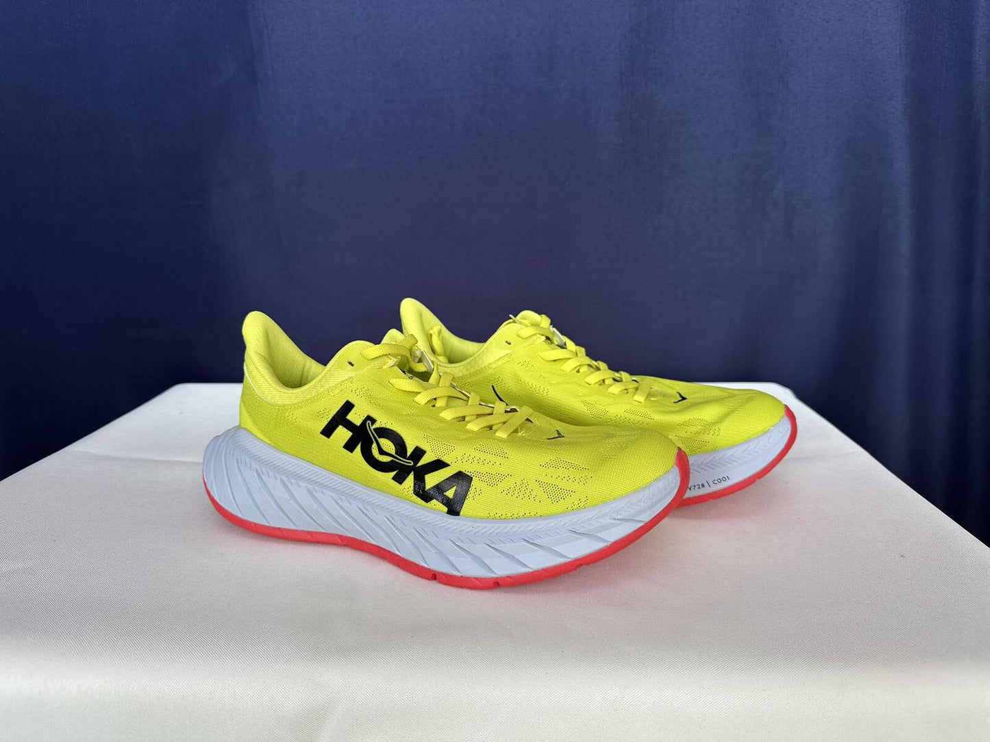 Size 8D -Hoka Men Carbon X 2 Evening Primrose Fiesta Sneakers