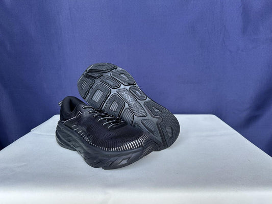 Size 9.5- Hoka Women Bondi 7 Black Black Running Shoes Sneakers