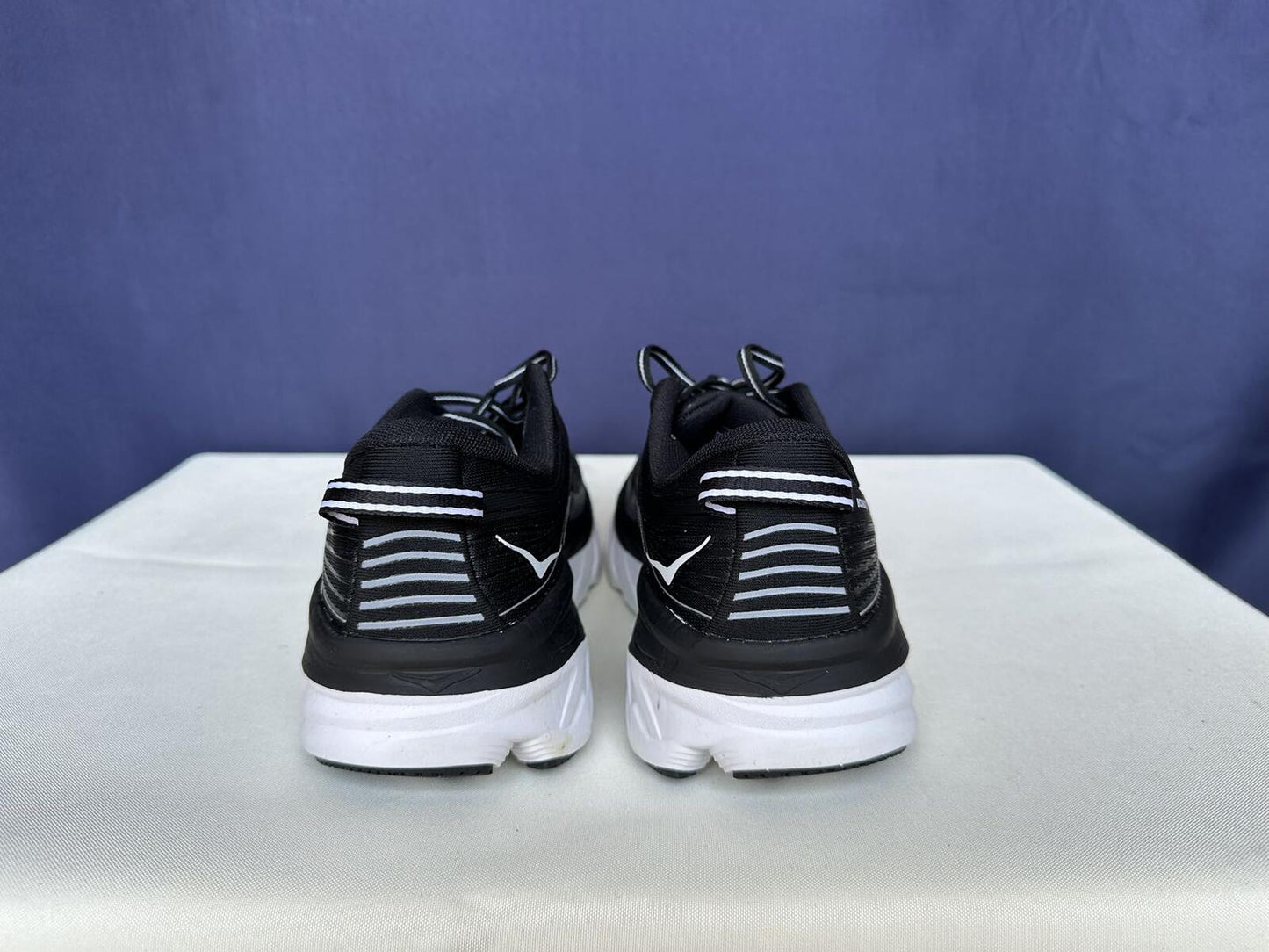 Size 9.5 - Hoka Men Bondi 7 Black White Running Shoes Sneaker