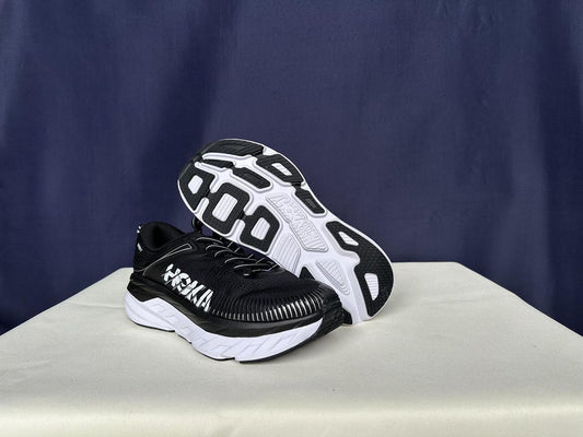 Size 10.5 - Hoka Women Bondi 7 Black White Running Shoes Sneaker