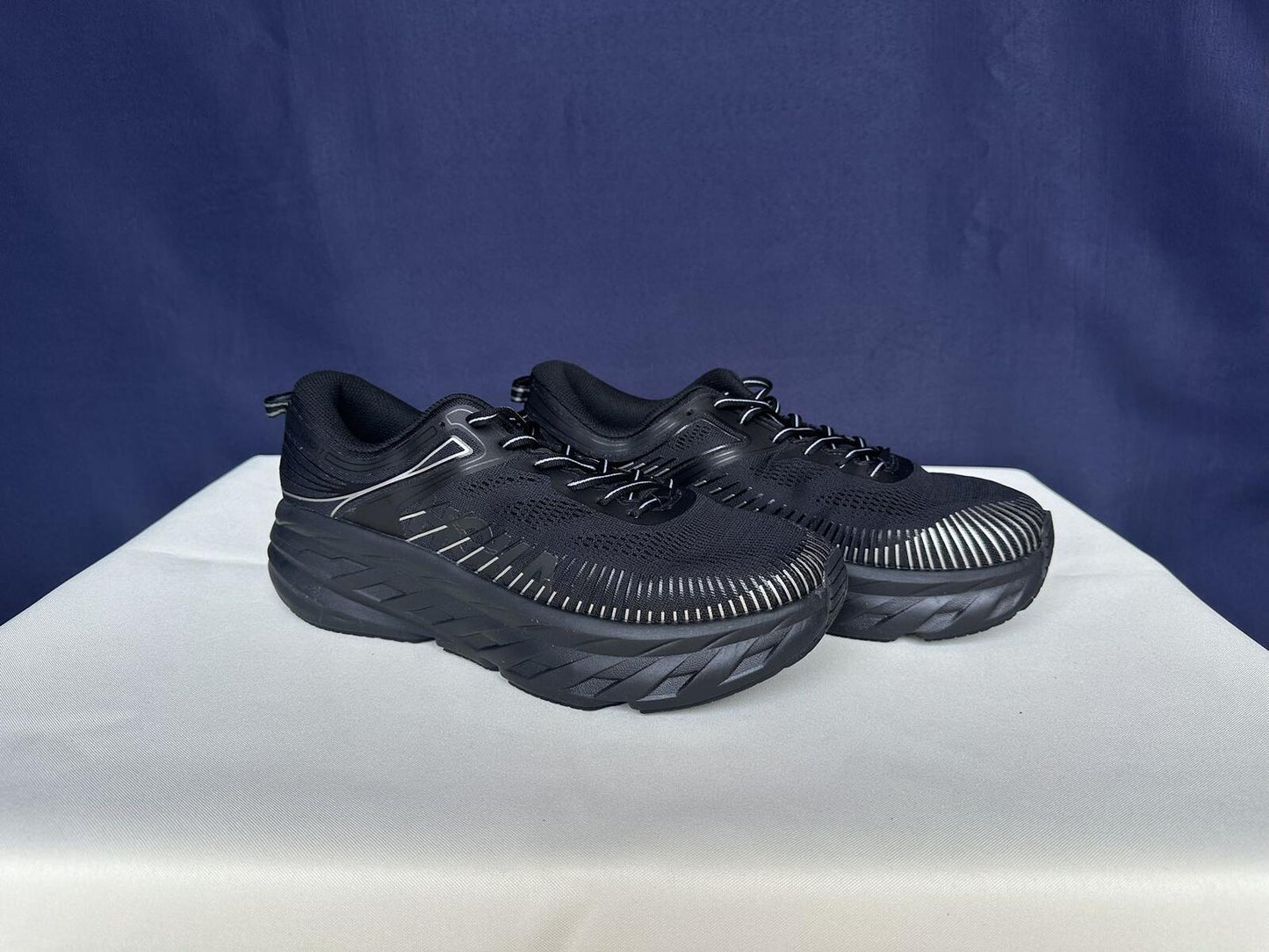 Size 11- Hoka Women Bondi 7 Black Black Running Shoes Sneakers