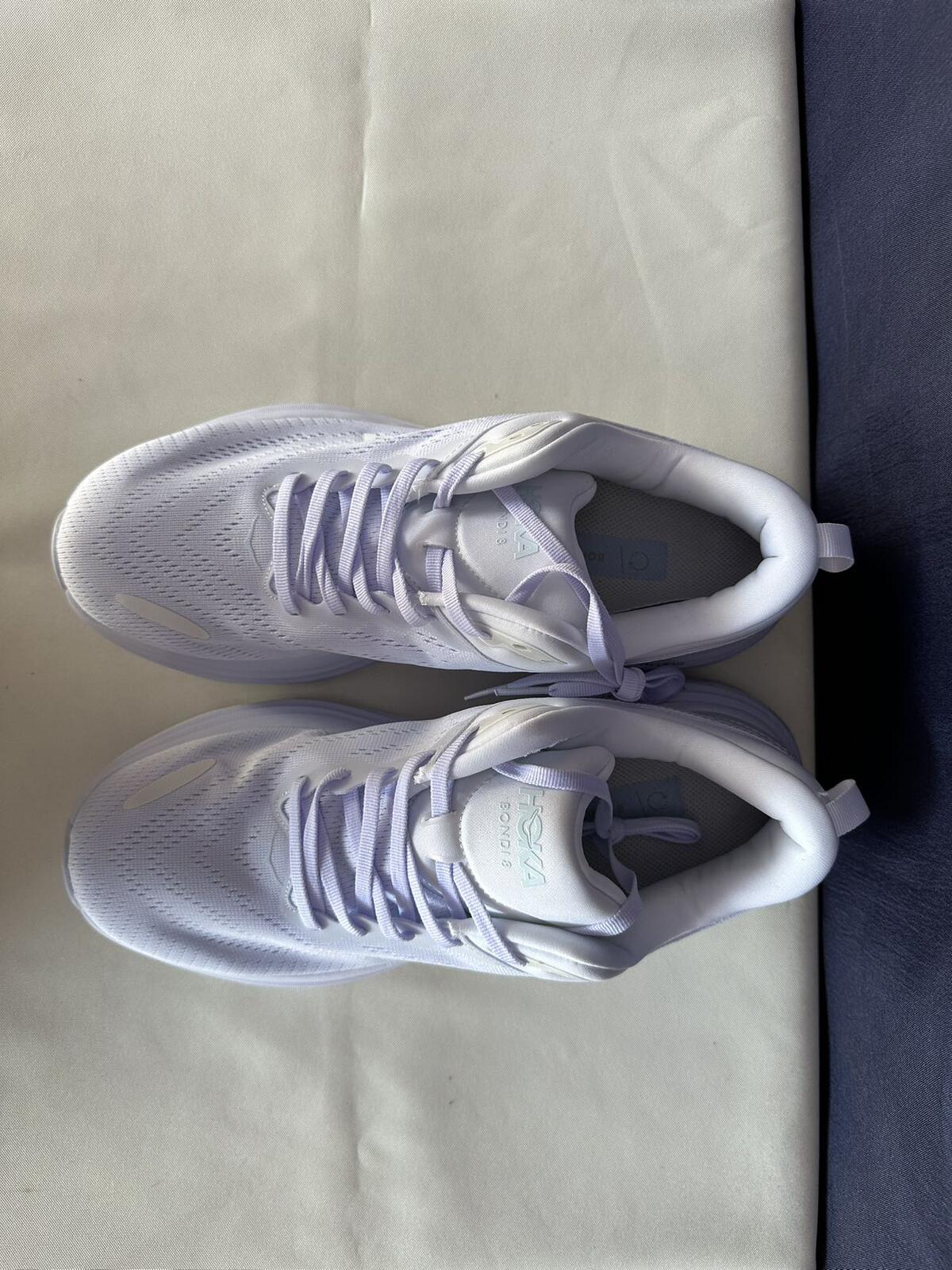 Size 10D - Hoka Men Bondi 8 White/White Mens Sneakers Shoes
