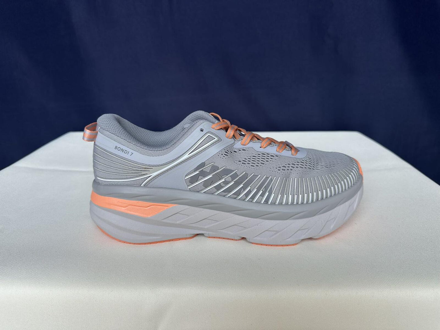 Size 8.5- Hoka Women Bondi 7 Harbor Mist Sharkskin Sneakers
