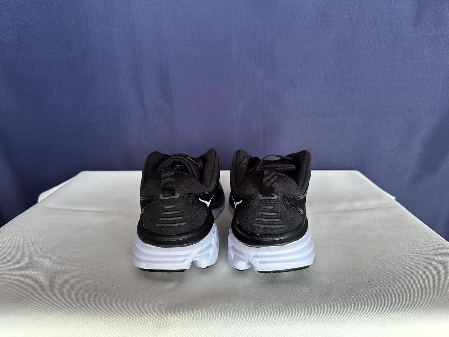 Size 10.5B - Hoka Women Bondi 8 Black/White Womens Sneakers Shoes