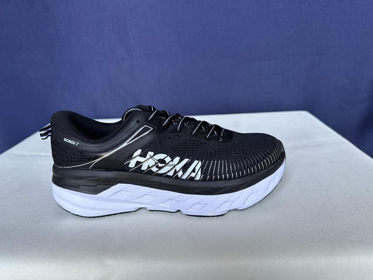 Size 8.5 - Hoka Women Bondi 7 Black White Running Shoes Sneaker