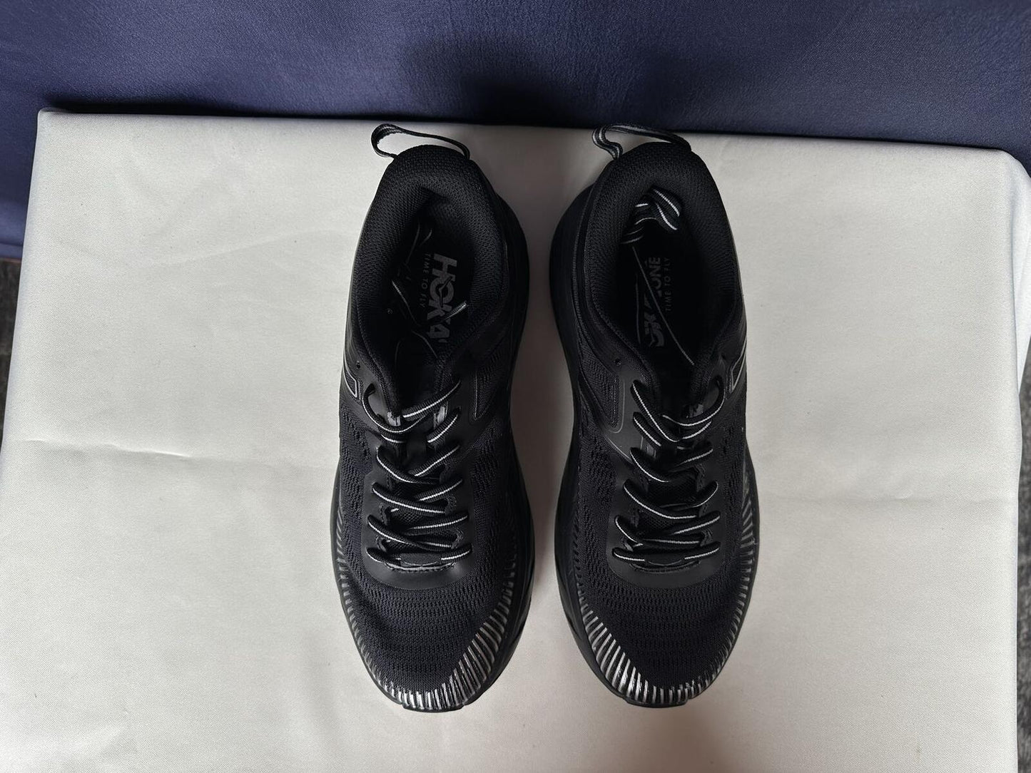 Size 10 - Hoka Women Bondi 7 Black Black Running Shoes Sneakers