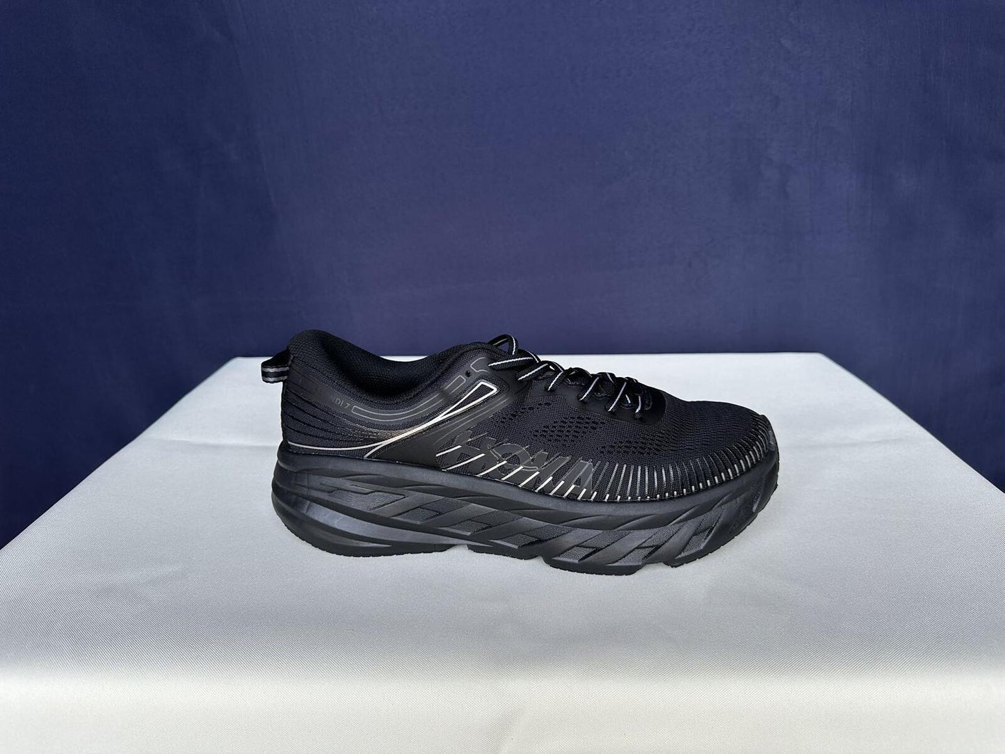 Size 11- Hoka Women Bondi 7 Black Black Running Shoes Sneakers