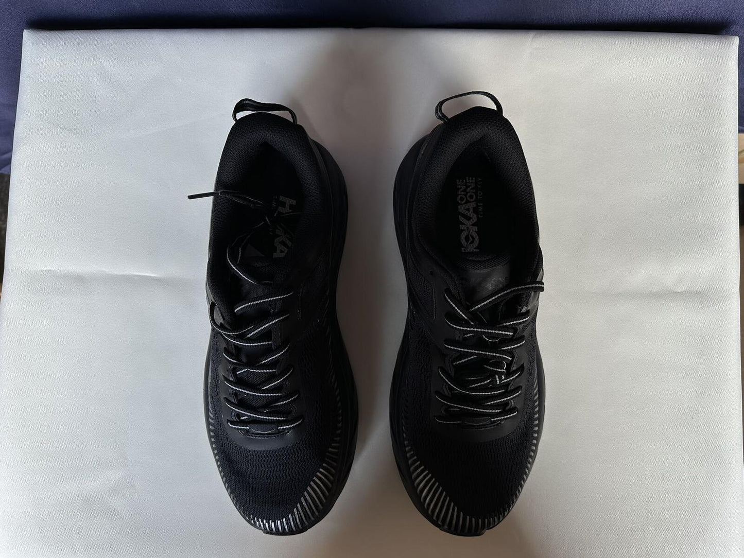 Size 11- Hoka Women Bondi 7 Black Black Running Shoes Sneakers