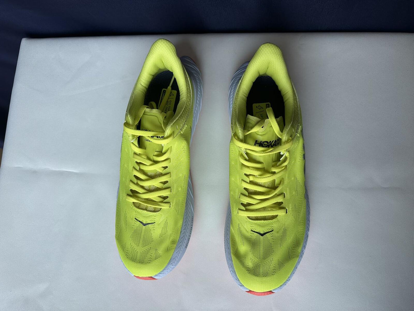Size 8.5D-Hoka Men Carbon X 2 Evening Primrose Fiesta Sneakers