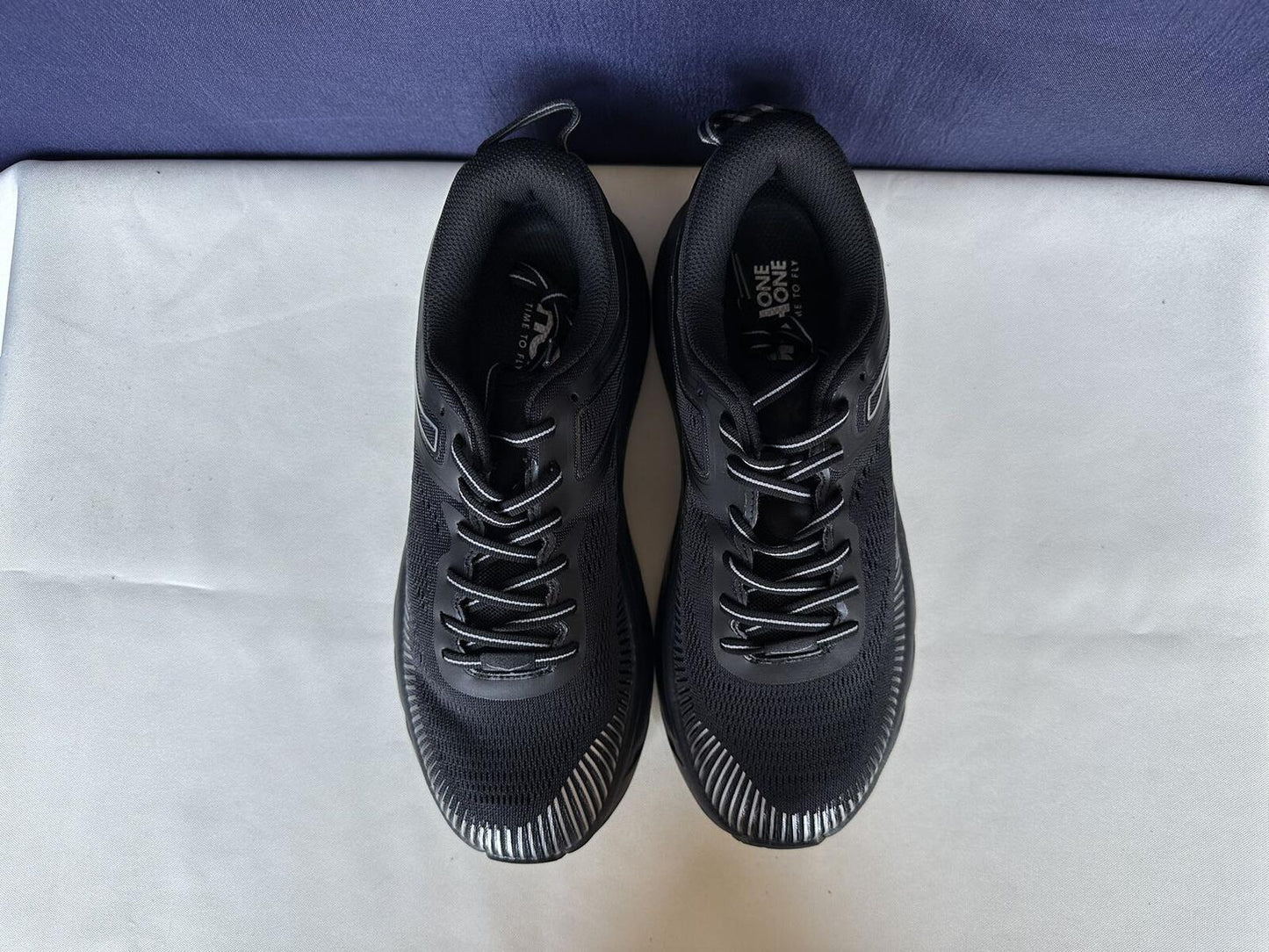 Size 9.5- Hoka Women Bondi 7 Black Black Running Shoes Sneakers
