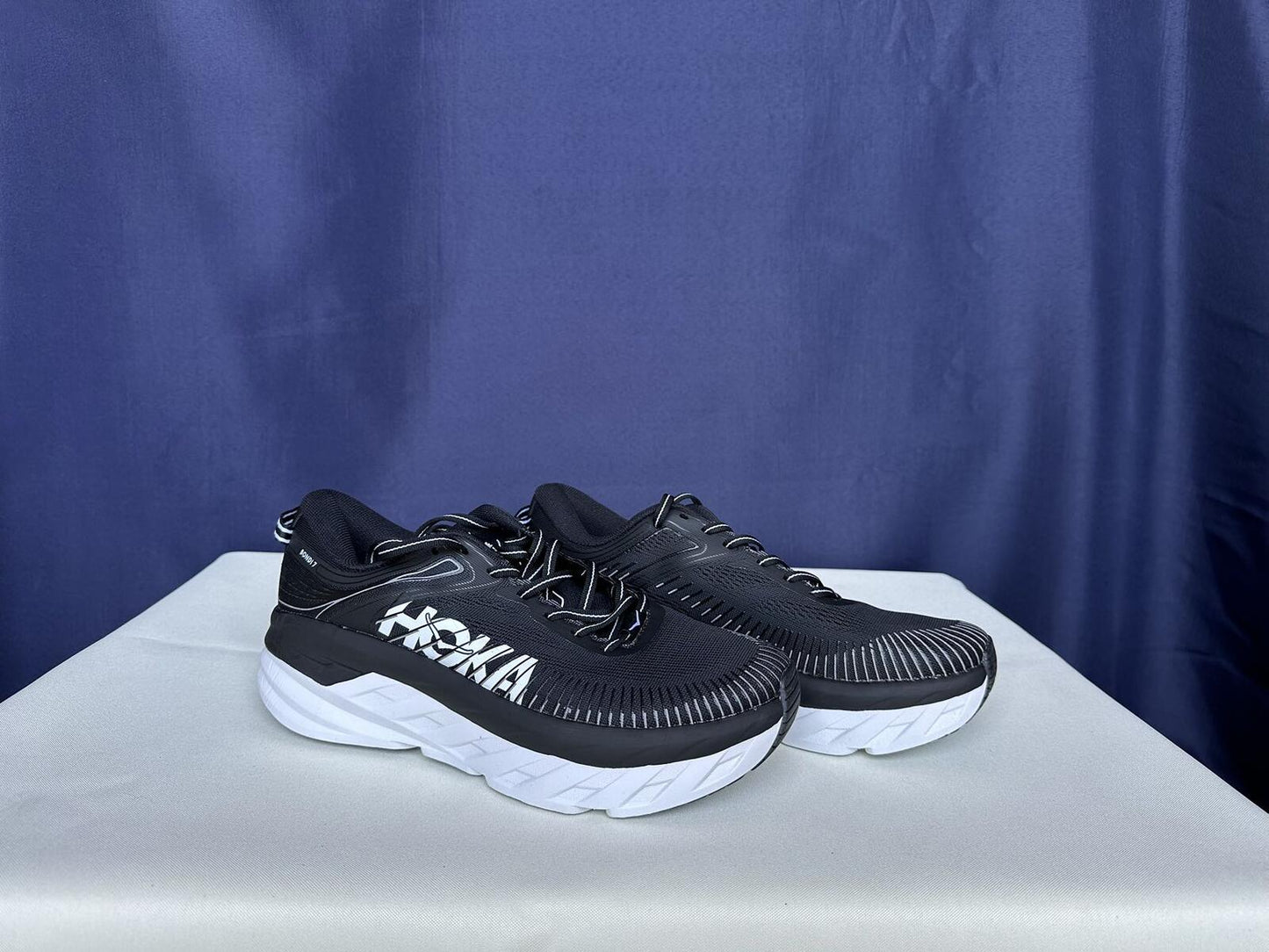 Size 8.5 - Hoka Men Black White Sneakers Shoes