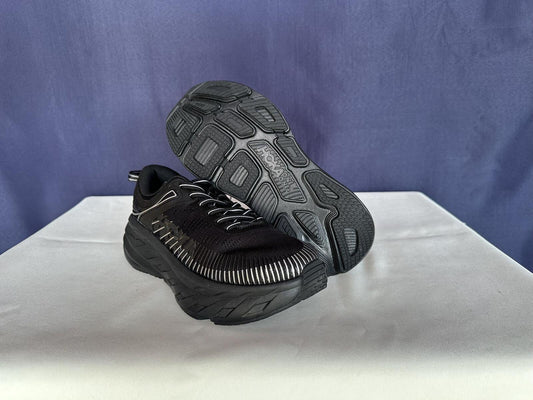 Size 8 - Hoka Women Bondi 7 Black Black Running Shoes Sneakers