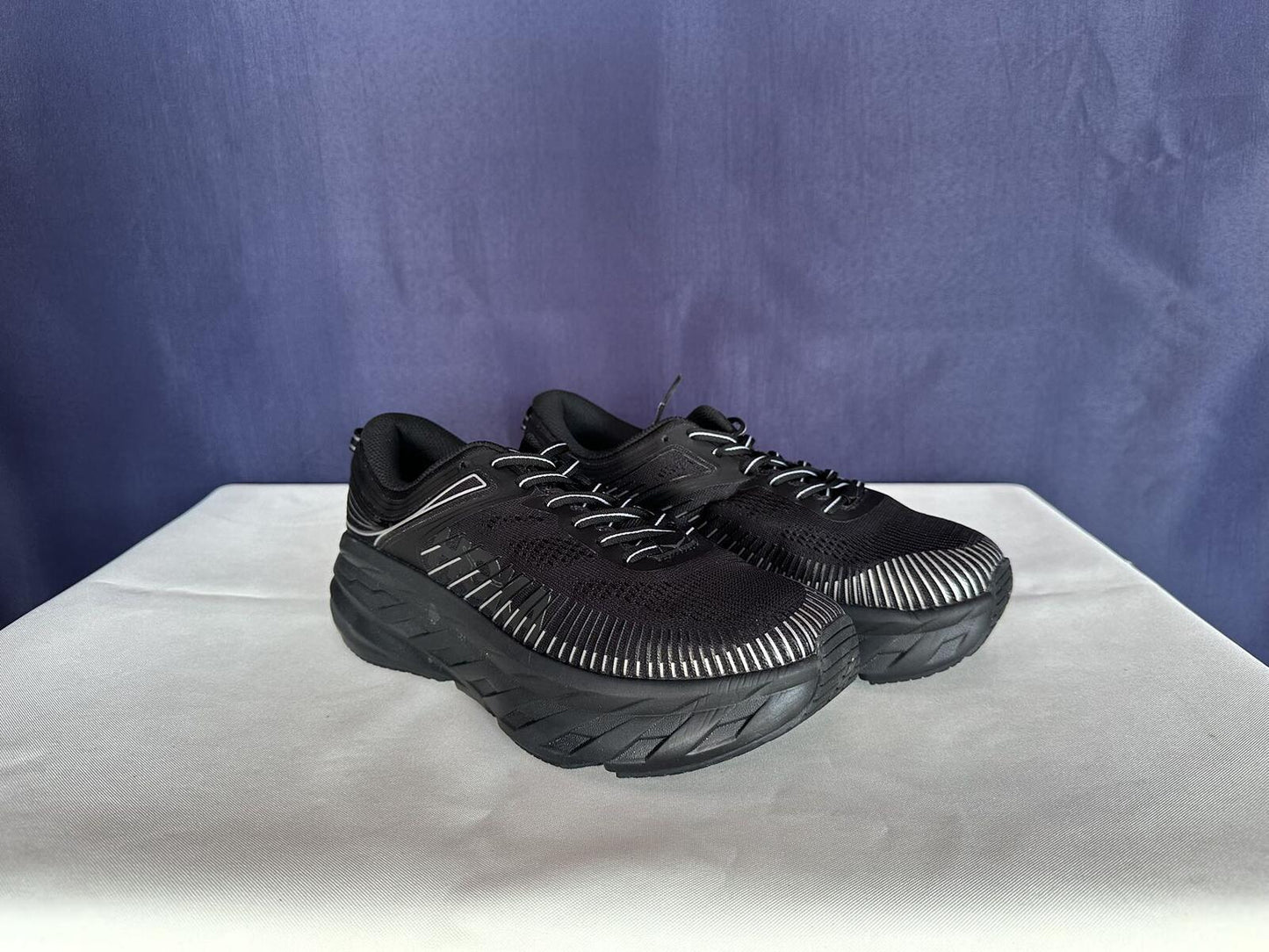 Size 8 - Hoka Women Bondi 7 Black Black Running Shoes Sneakers