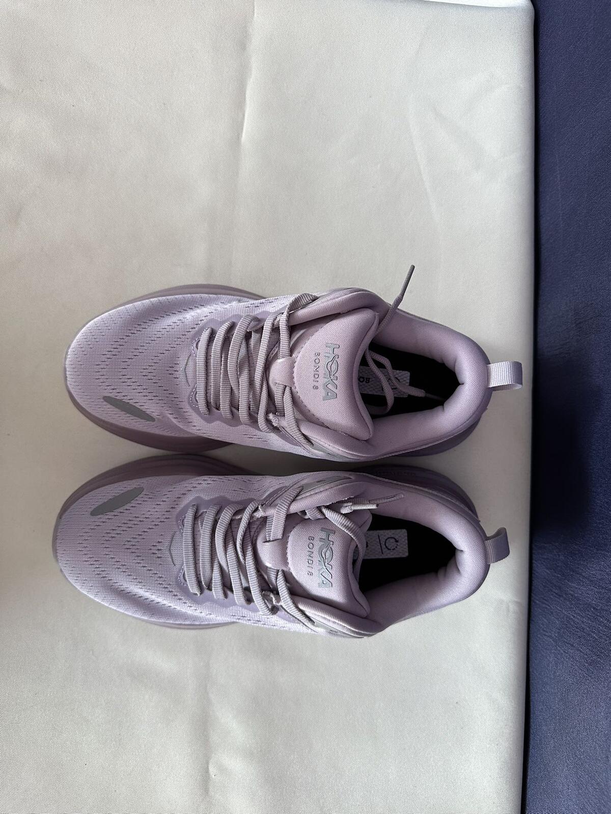 Size 6.5B - Hoka Women Bondi 8 Lilac Marble/Elderberry Sneakers