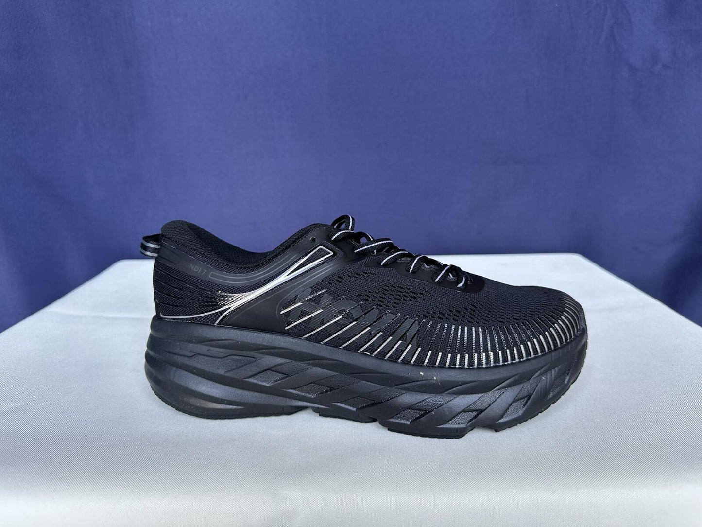 Size 9.5- Hoka Women Bondi 7 Black Black Running Shoes Sneakers