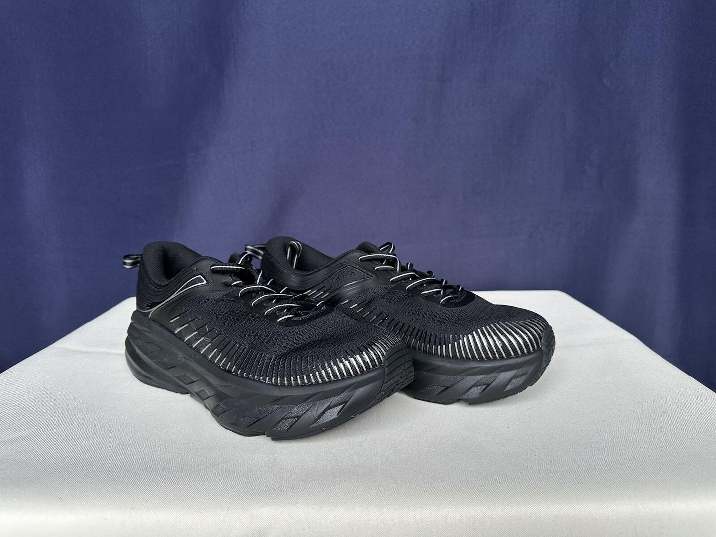 Size 10 - Hoka Women Bondi 7 Black Black Running Shoes Sneakers