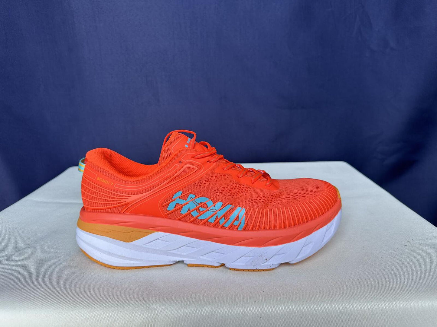 Size 10B- Hoka Women Bondi 7 Camellia/Coastal Shade Sneakers