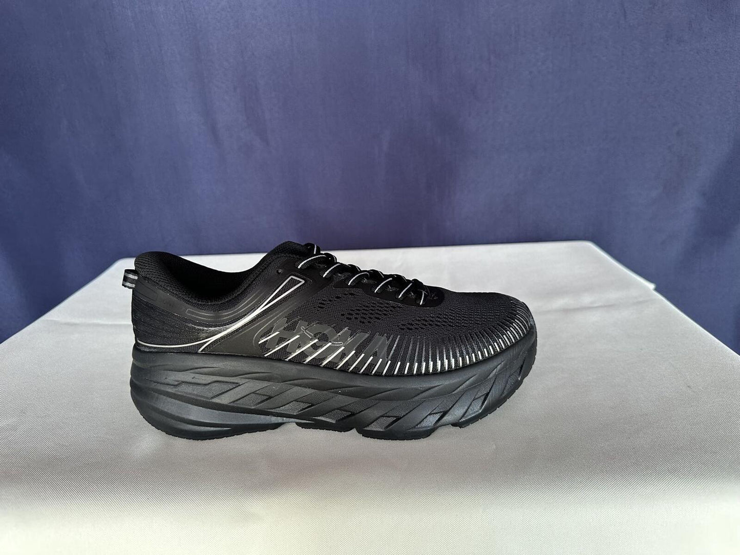 Size 8 - Hoka Women Bondi 7 Black Black Running Shoes Sneakers