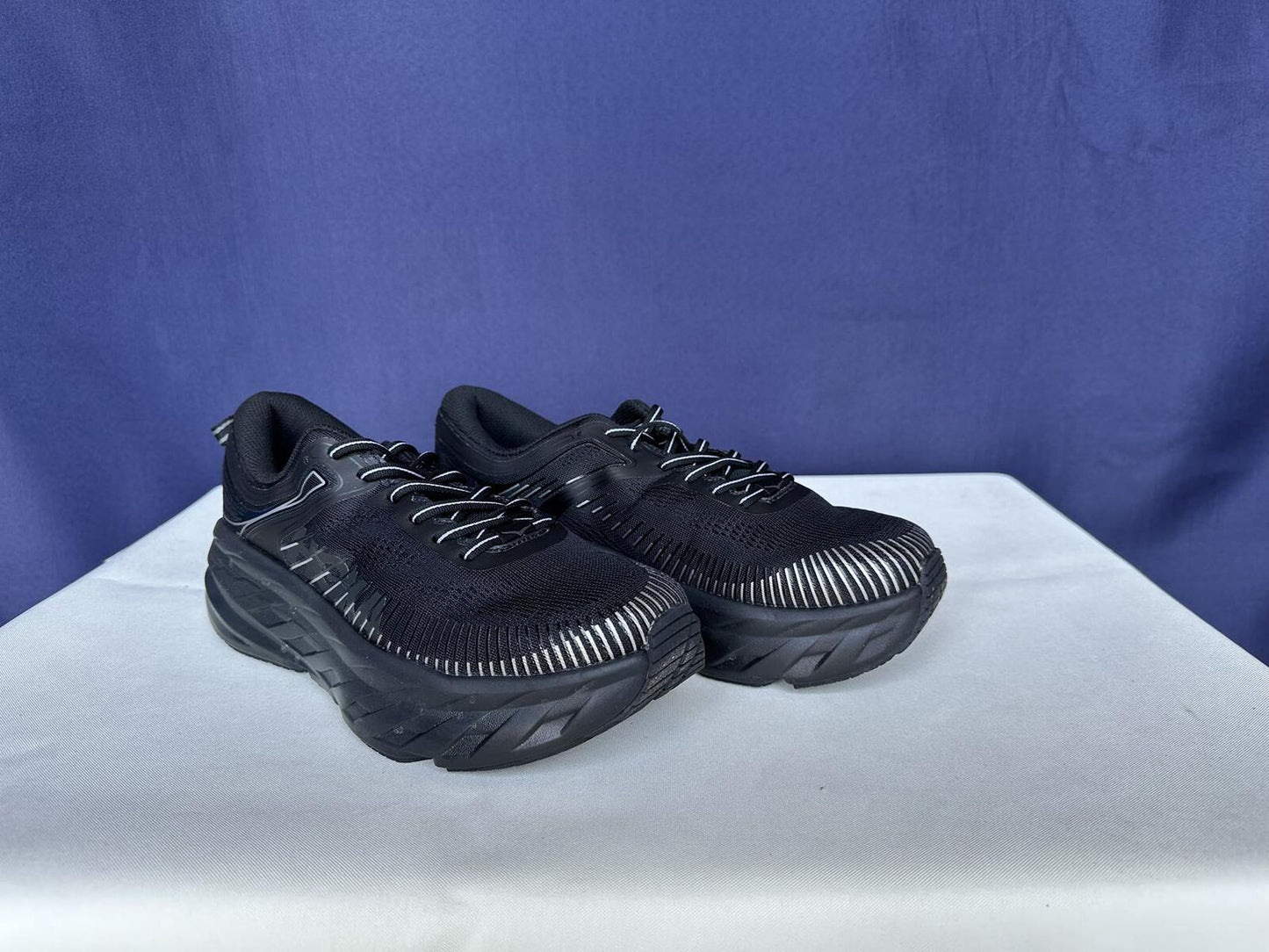 Size 9.5- Hoka Women Bondi 7 Black Black Running Shoes Sneakers