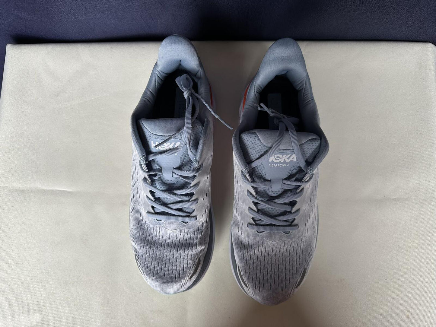 Size 10.5B - Hoka Women Clifton 8 Blue Fog/Plein Air Sneakers