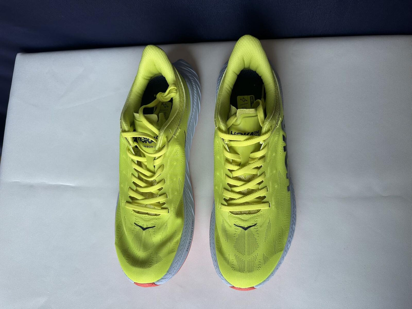 Size 8.5D-Hoka Men Carbon X 2 Evening Primrose Fiesta Sneakers