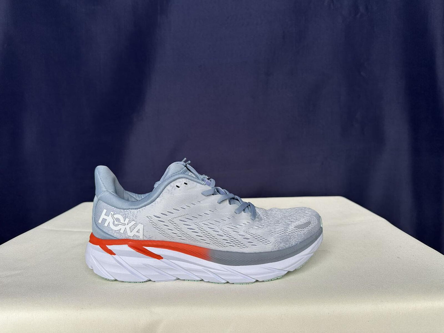 Size 10.5B - Hoka Women Clifton 8 Blue Fog/Plein Air Sneakers