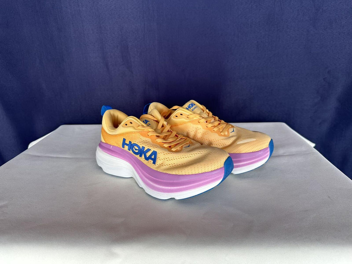 Size 6.5B - Hoka Women Bondi 8 Impala/Cyclamen Sneakers