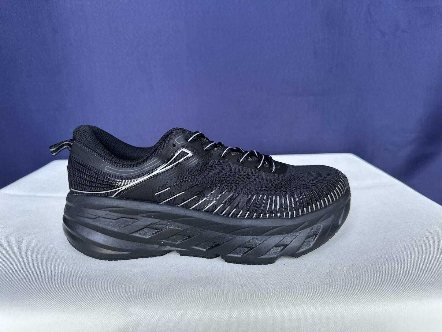 Size 9.5- Hoka Women Bondi 7 Black Black Running Shoes Sneakers