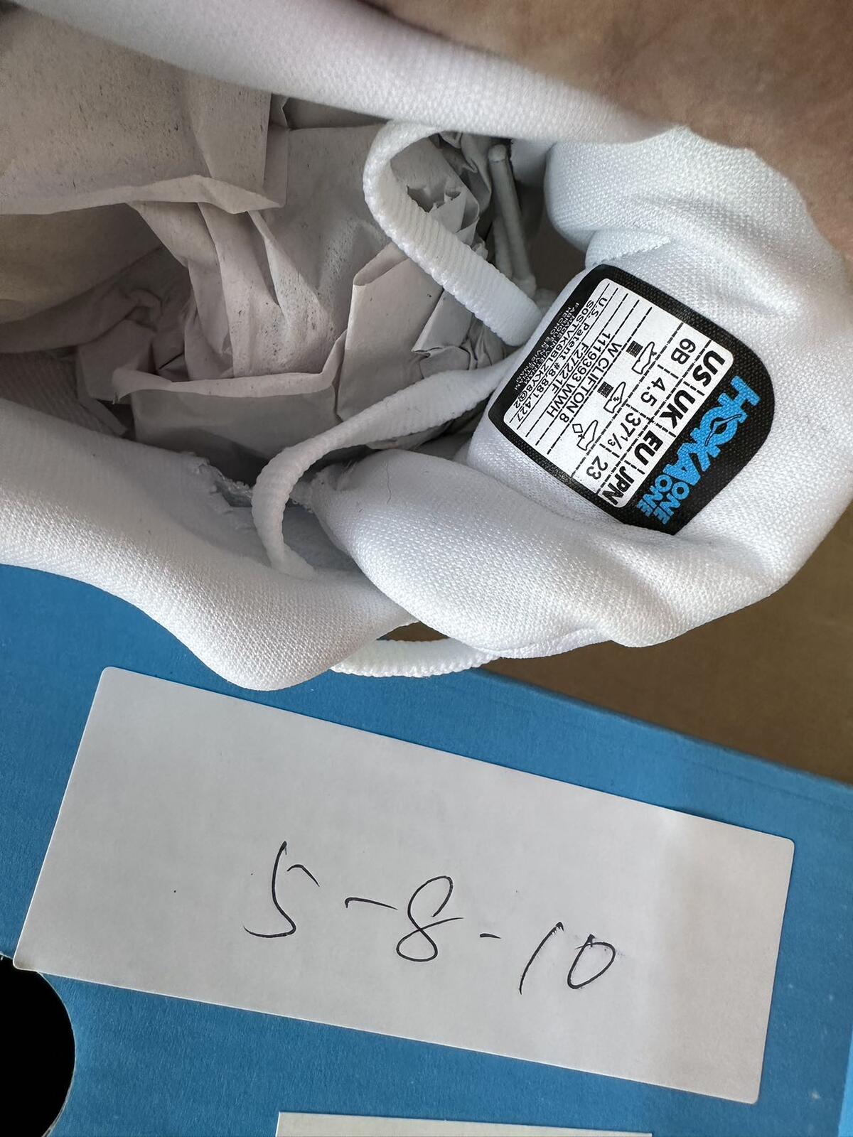 Size 6B - Hoka Women Clifton 8 White/White Run Sneakers Shoes